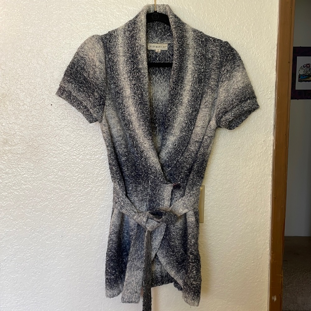 Anthropologie If It Were Me wrap cardigan sweater with belt